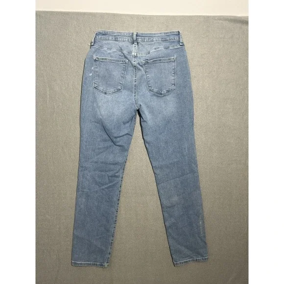 Sonoma Goods For Life Women's 6R Blue Curvy Straight Leg Jeans Medium Wash - Picture 6 of 8